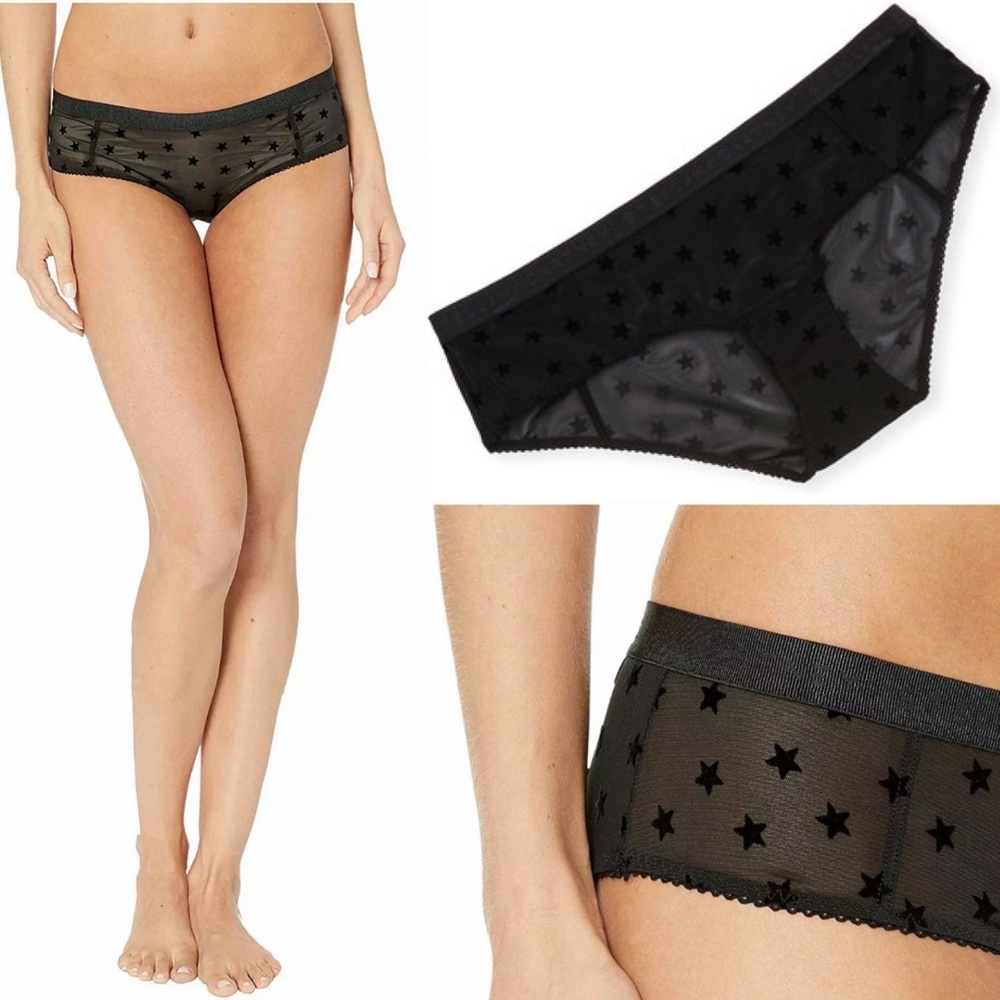 New Stella McCartney Betty Twinkling Stars Black Briefs - Small S / 2 4 6 NWOT